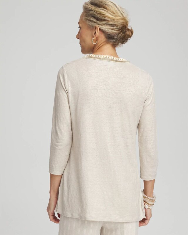 Linen Embellished Tunic - image 3